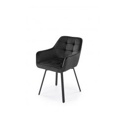 Forgó étkezőszék K588, Fekete Bársony/Fekete