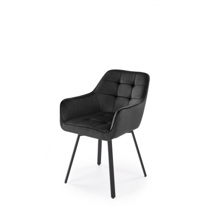 Forgó étkezőszék K588, Fekete Bársony/Fekete