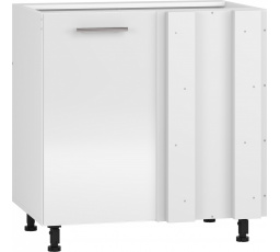 Konyhai alsó sarokszekrény VENTO DN-100/82, Fehér/Fényes Fehér