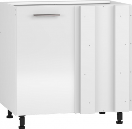 Konyhai alsó sarokszekrény VENTO DN-100/82, Fehér/Fényes Fehér