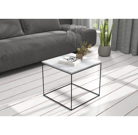 ELENA dohányzóasztal 50x50 Fekete+Beton