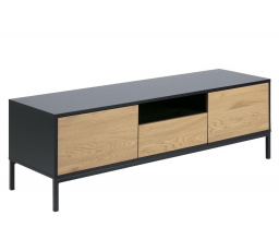 Seaford TV komód fekete természetes tölgy