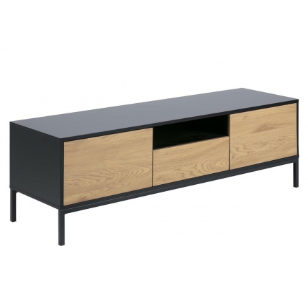 Seaford TV komód fekete természetes tölgy