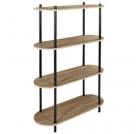 Cobe polc 4 polc természetes/fekete