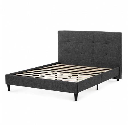 Kétszemélyes ágy, szövet, szürke, BED-M160 GREY2 Kétszemélyes ágy, szövet, szürke, BED-M160 GREY2