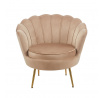 Velvet cappuccino fotel /arany lábak/ LC-032-1