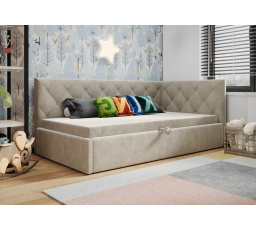 ŁÓŻKO ELZA - Odcienie beżu- T13 , Strona prawa