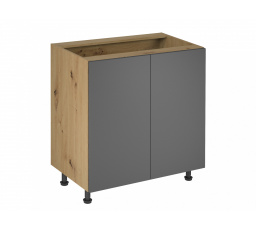 Langen D80 alsó konyhaszekrény, szürke/tölgy artisan