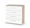 LIMA KM-3 komód, sonoma tölgy/fehér