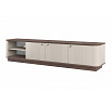 VESPER RTV 187 3D - cashmere mdf / orzech / złote uchwyty / cokół