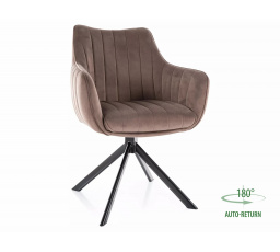 Forgószék AZALIA VELVET, Cappuccino Bluvel 38/Fekete