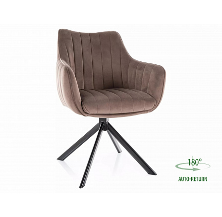 Forgószék AZALIA VELVET, Cappuccino Bluvel 38/Fekete