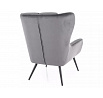 LOUIS VELVET fotel, Szürke Bluvel 14/Fekete