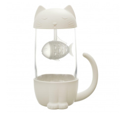 Kawaii bögre infúzióval Cica halacskával 300ml