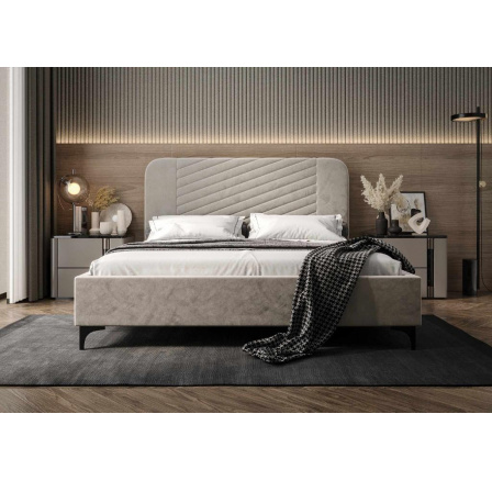 ŁÓŻKO VENEZIA - 180 cm x 200 cm , Wybierz własny kolor - Galeria tkanin poniżej