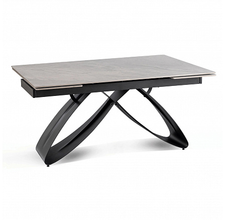 Stół LUIGI Ceramiczny Rozkładany 160-240 cm Szary Marmur/Czarny