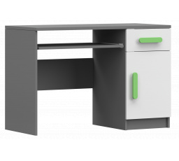 SMYK II - 08 íróasztal, Szürke/Fehér/Zöld