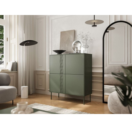 TRESSE 4D komód, zöld