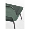 Étkezőszék K404, sötétzöld bársony