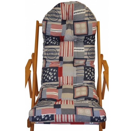 Polstr na polohovací lehátko látka nautica