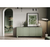 Komoda czterodrzwiowa z dwoma ukrytymi szufladami Sonatia II 200 cm - oliwka