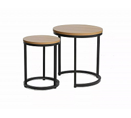 HOLA konferencia asztal, tölgy/fekete matt