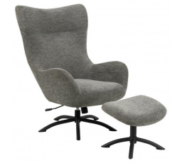 Talgarth szürke fotel lábtartóval