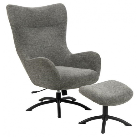 Talgarth szürke fotel lábtartóval