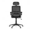 Kancelářská židle, houpací mechanismus, černá síťovina, KA-Q842 BK