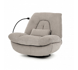 Polohovací křeslo, elektrické zabudované ovládání, béžová, látka, TV-7081 LAN2