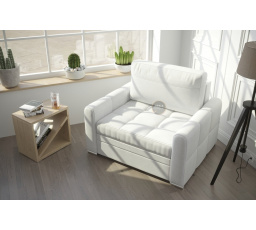 FOTEL VERONA 105 CM - Biała eko skóra