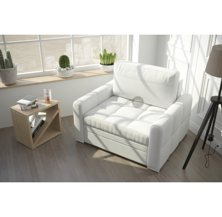 FOTEL VERONA 105 CM - Biała eko skóra