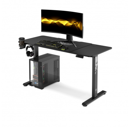 140 cm-es, állítható magasságú X-TENSIO fekete játékasztal