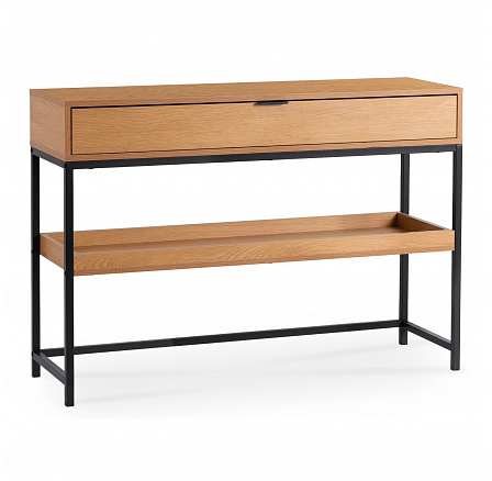 Konsola do Przedpokoju RUBY 100 cm z Półką Dąb/Czarny