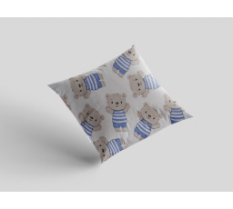 Bavlněný povlak na polštář 40x40 cm s dětským motivem medvídek