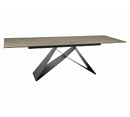 WESTIN CERAMIC étkezőasztal, Sabbia világosbarna/Fekete matt