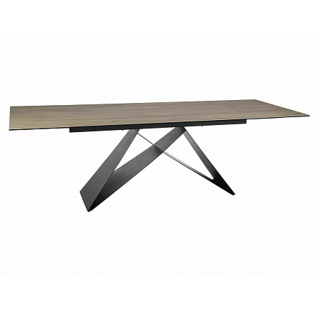 WESTIN CERAMIC étkezőasztal, Sabbia világosbarna/Fekete matt