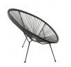 Pihenőszék - fekete technorattan K15-FXJG
