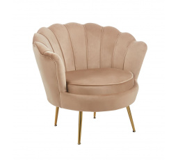 Velvet cappuccino fotel /arany lábak/ LC-032-1