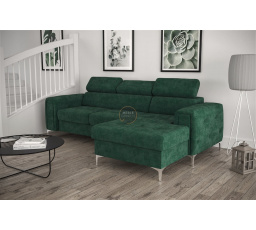 NAROŻNIK ORION MINI Z FUNKCJĄ SPANIA 255x165 CM - Odcienie zieleni , prawa