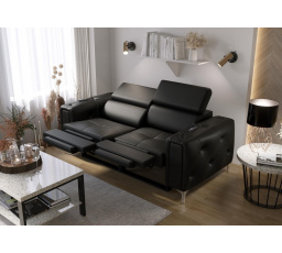SOFA ORION II RELAX 190 CM SKÓRA NATURALNA - Skóra czarna