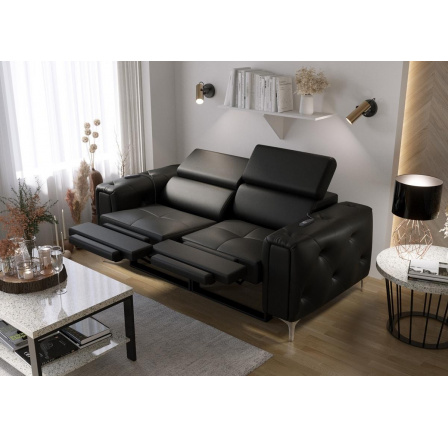 SOFA ORION II RELAX 190 CM SKÓRA NATURALNA - Skóra czarna SOFA ORION II RELAX 190 CM SKÓRA NATURALNA - Skóra czarna