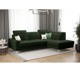 NAROŻNIK ROZKŁADANY MALIBU MINI 180X250 - prawa , Odcienie zieleni
