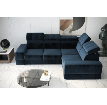 NAROŻNIK ROYAL II 280×210 - prawa , Odcienie granatu