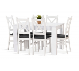 Jídelní set Iris 6 bílá/šedá