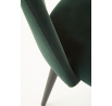 Étkezőszék K384, sötétzöld bársony