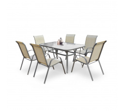 MOSLER kerti asztal, sötétszürke