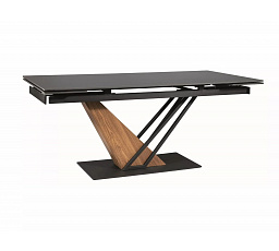 GENESIS 180 étkezőasztal, fekete márvány hatás/Juhar/Fekete matt