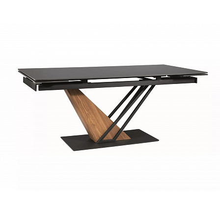 GENESIS 180 étkezőasztal, fekete márvány hatás/Juhar/Fekete matt