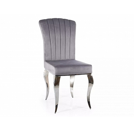 PRINCE étkezőszék, szürke Aksamit 195/króm